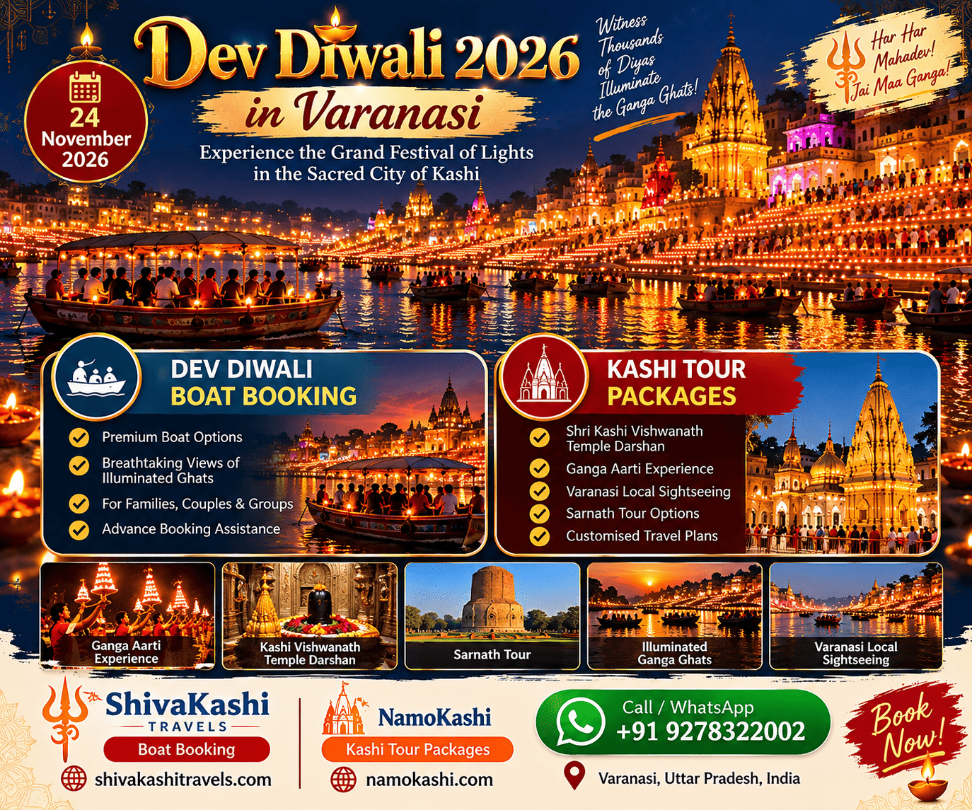 Varanasi Dev Diwali Boat Booking